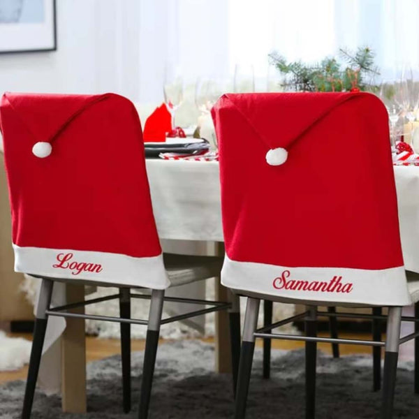 Personalised Christmas Chair Cover - Set of 6 - Uncommongifts.in